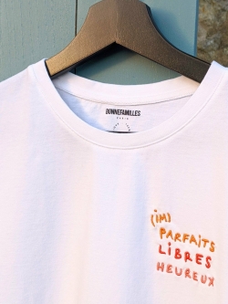 Tee-shirt Homme coton bio brodé (im)parfaits, libres, heureux
