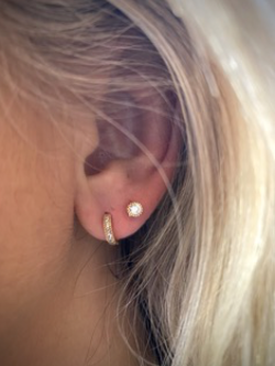 PUCES D’OREILLES EN PLAQUE OR