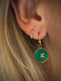 BOUCLE MANON VERT EN MALACHITE