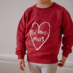 NEW | Sweat Enfant Toi Moi Nous Rouge