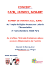 Concert Bach, Haendel, Mozart  REPORT
